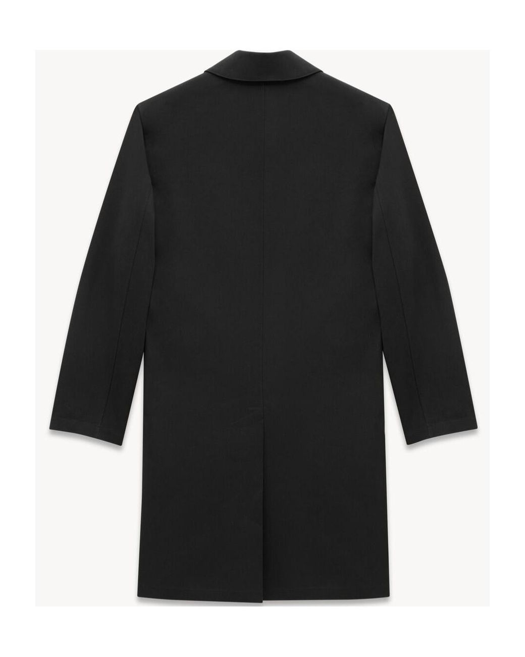 Saint Laurent Black Mackintosh Coat for men