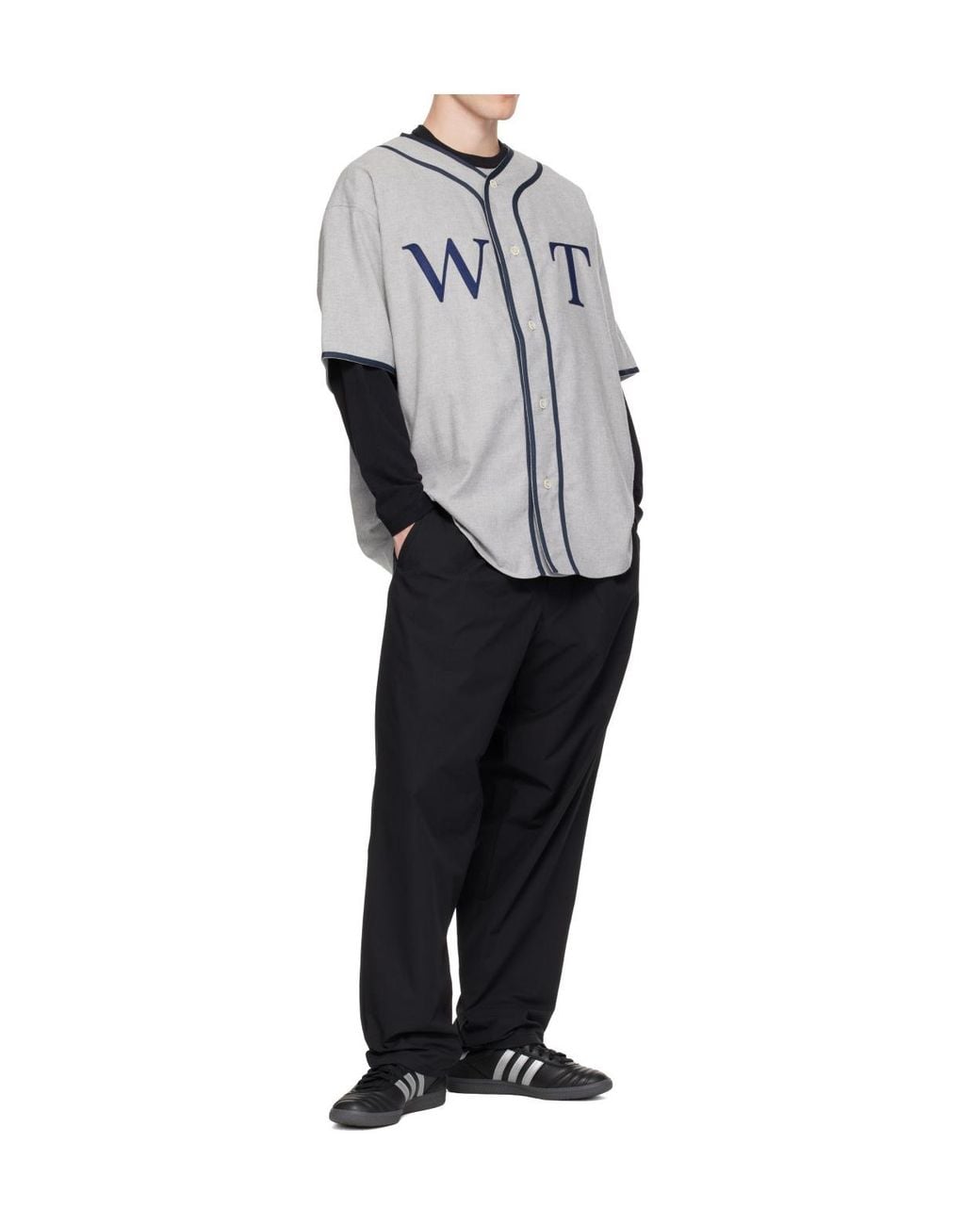 (w)taps Black Ripstop Track Pants for men