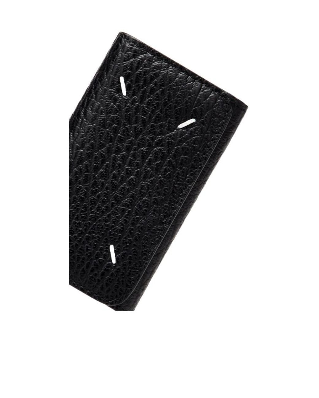 Maison Margiela Stitching Key Case Keyring in Black | Lyst UK