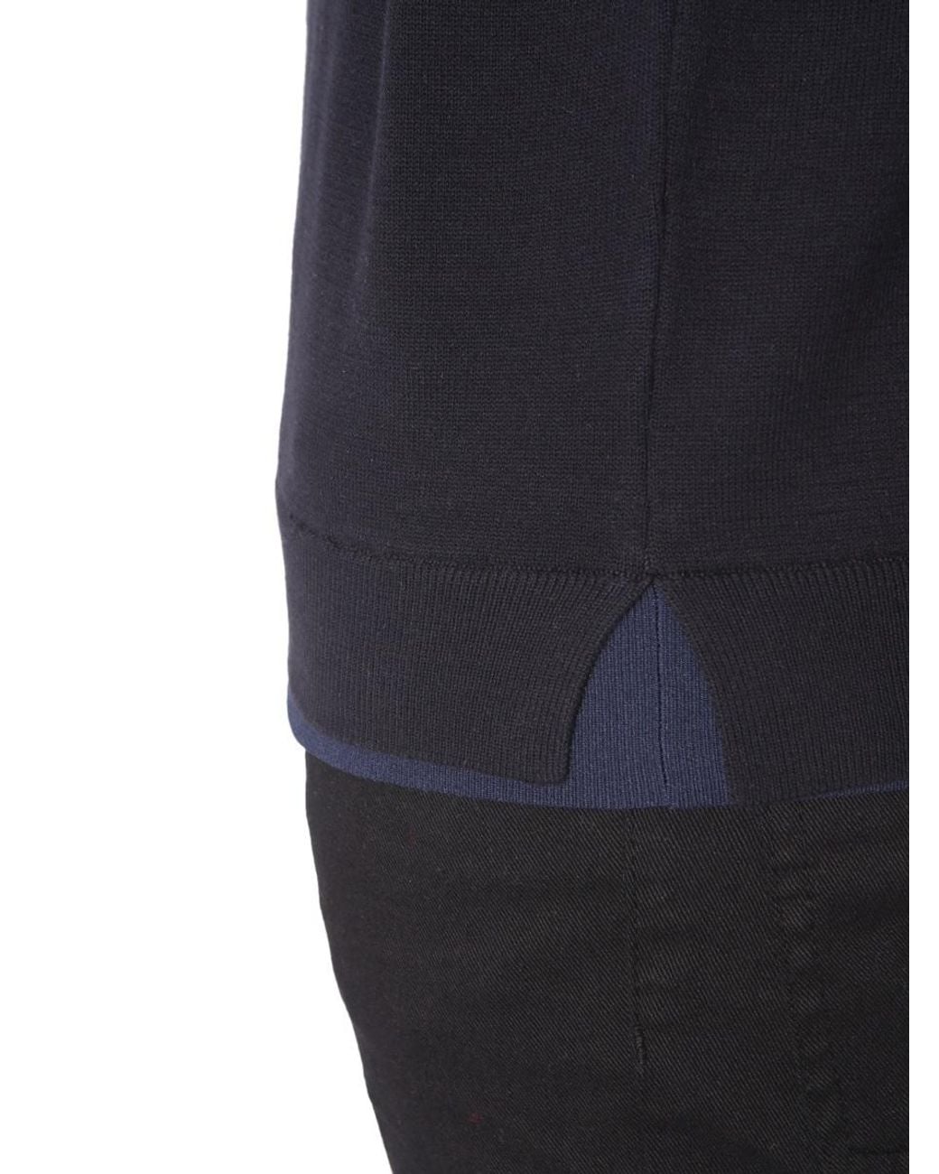 KENZO Blue Tiger Head Embroidered Cotton-Blend Knit Sweater for men