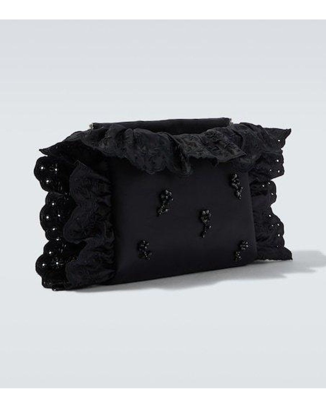 Simone Rocha Black Pillowcase Embellished Clutch for men