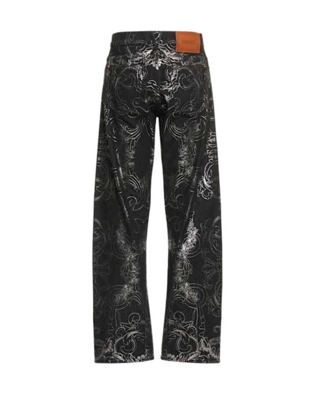 Versace Black Midrise Straightleg Jeans for men