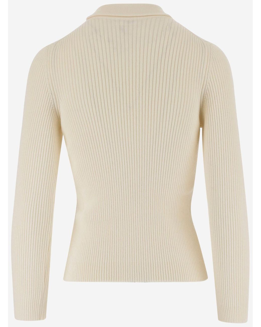 Céline White Turtleneck Top