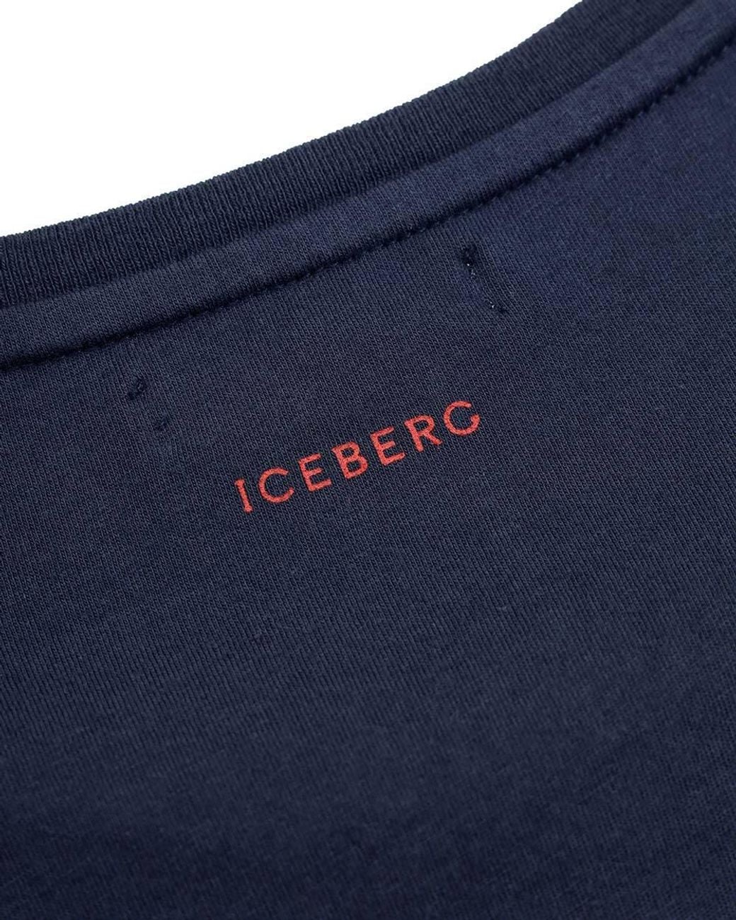 Iceberg Blue Printed T-Shirt for men