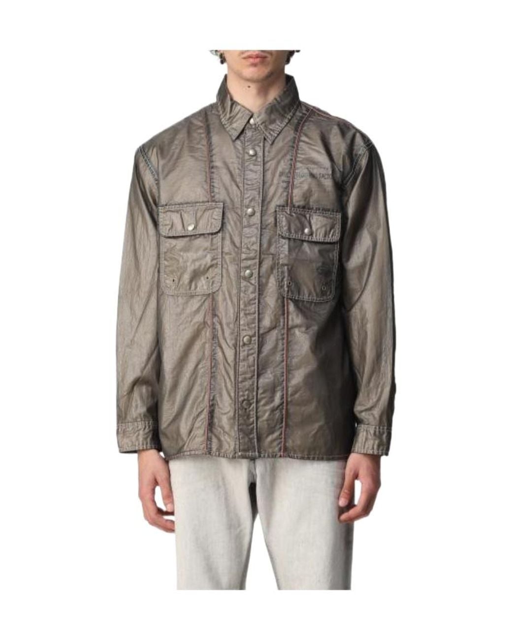 DIESEL Brown Logo Casual Jacket for men