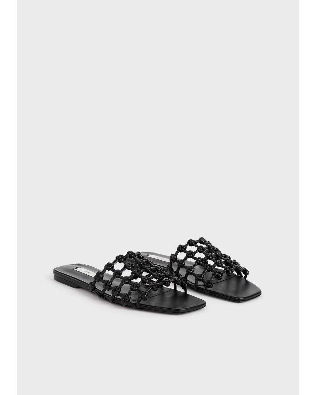 Totême Black Totême Braided Bandeau Sandals