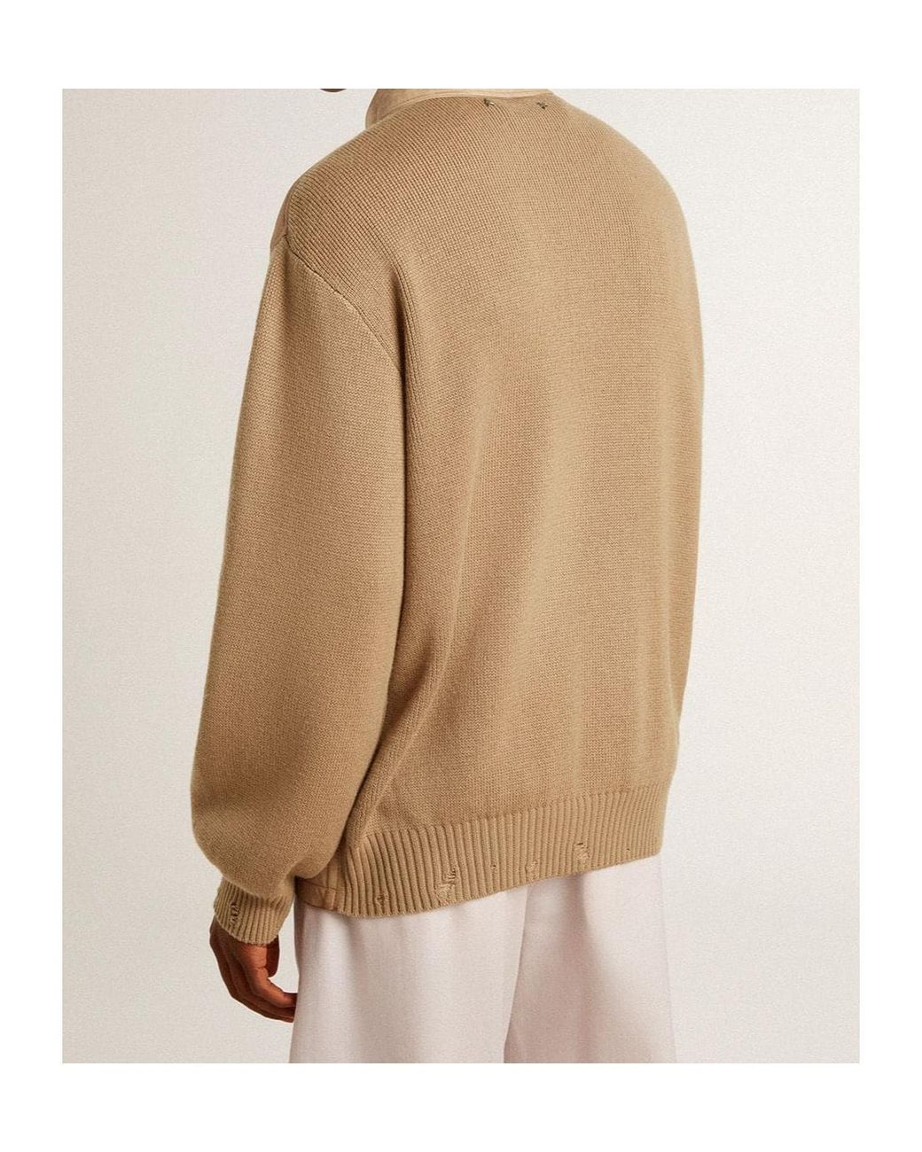 Golden Goose Deluxe Brand Natural Long Sleeved Zipped Jacket for men