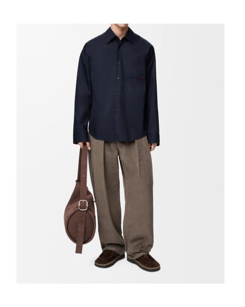 Loewe Blue Button-Up Regular Fit Shirt for men