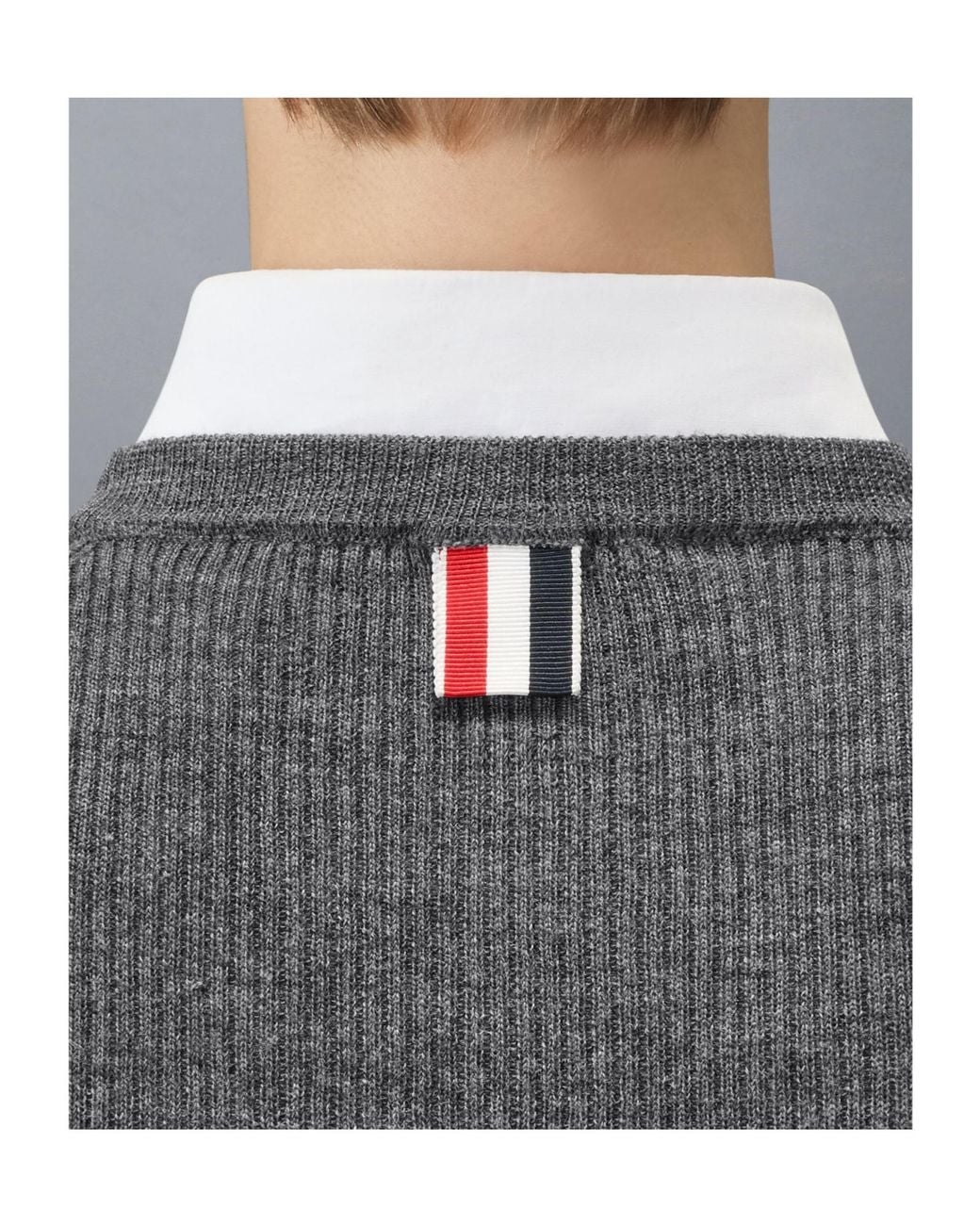 Thom Browne Gray Sleeveless Crewneck Top