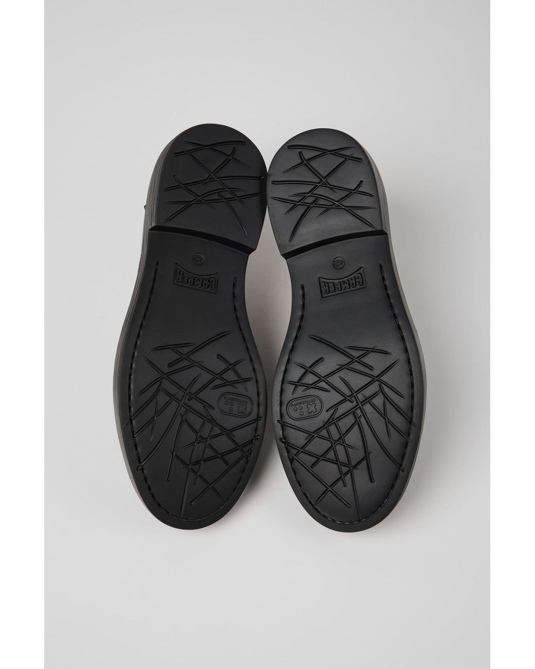 Camper Black Twins Leather Derby Shoes for men
