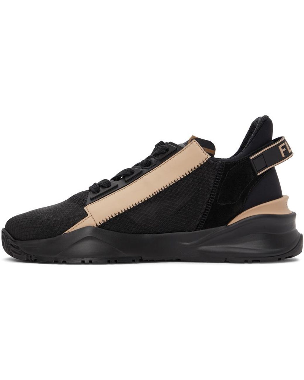 Fendi Black Flow Lace-Up Sneakers