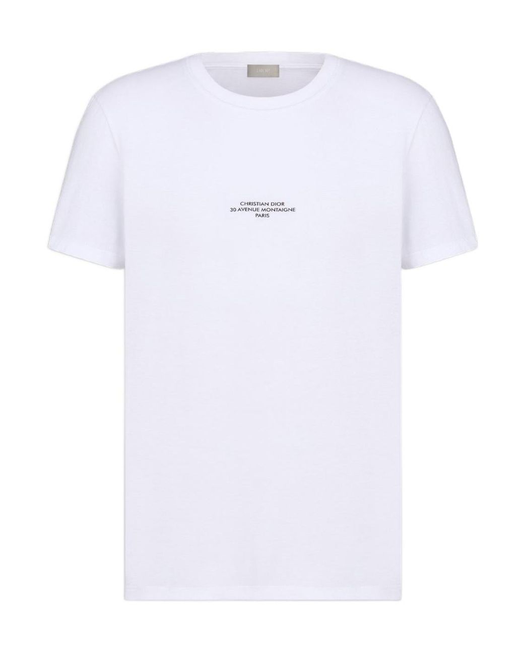 シンプルにして、最高峰 Dior Montaigne Tシャツ Dior Montaigne T-Shirt, Regular Fit White Mercerized Cotton