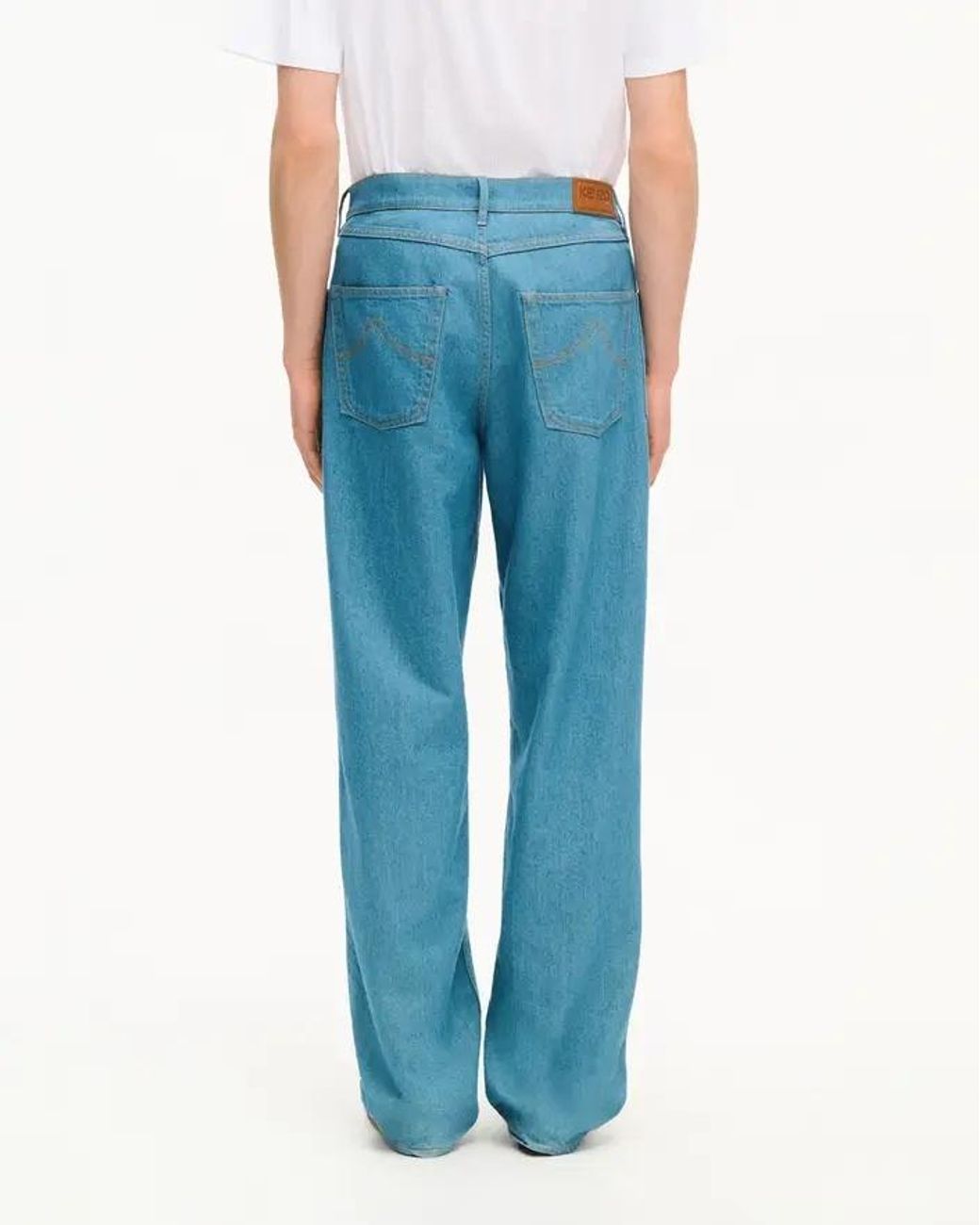 KENZO Blue Cargo Monkey Fit Jeans for men