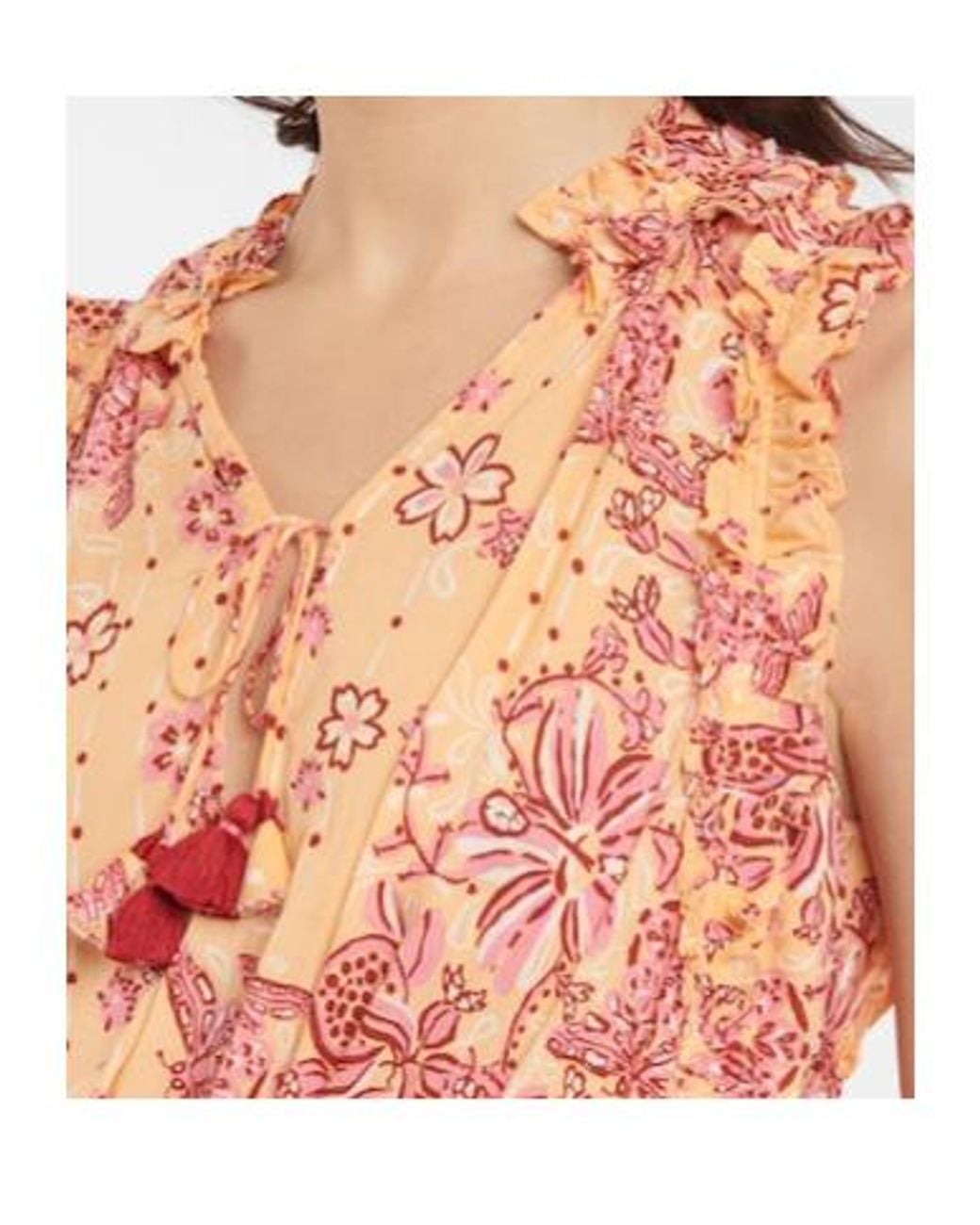 Poupette Orange Triny Printed Minidress