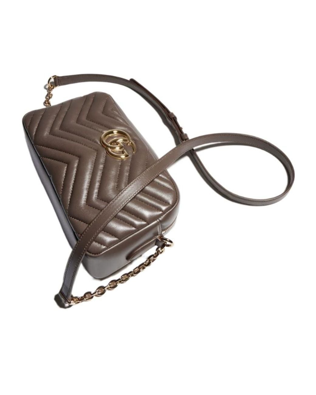 Gucci Brown Gg Marmont Small Camera Bag