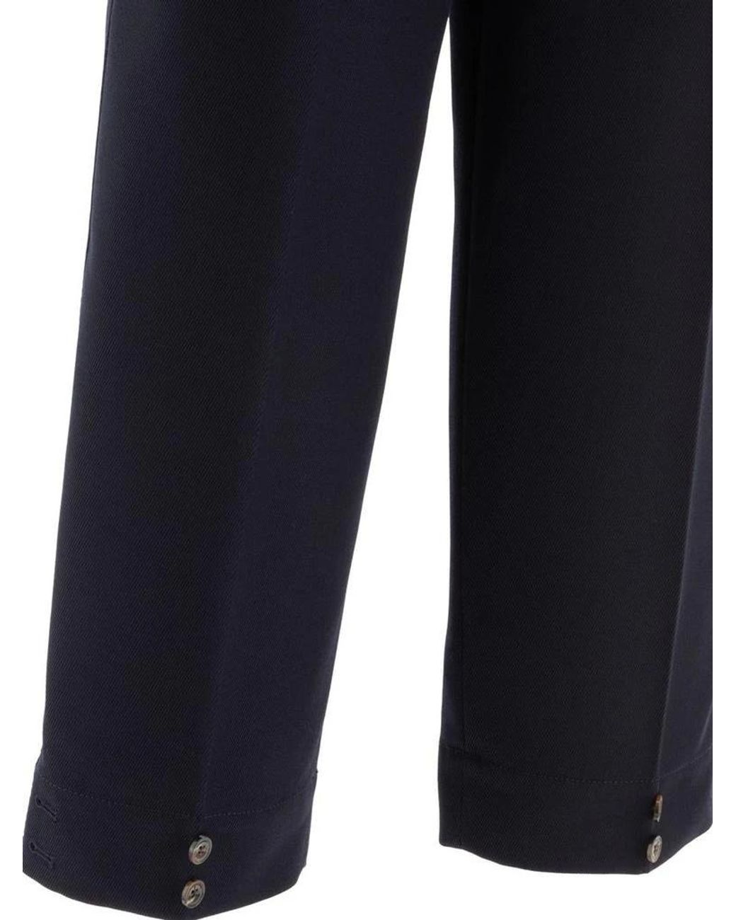 Soeur Blue High-Waisted Casual Pants