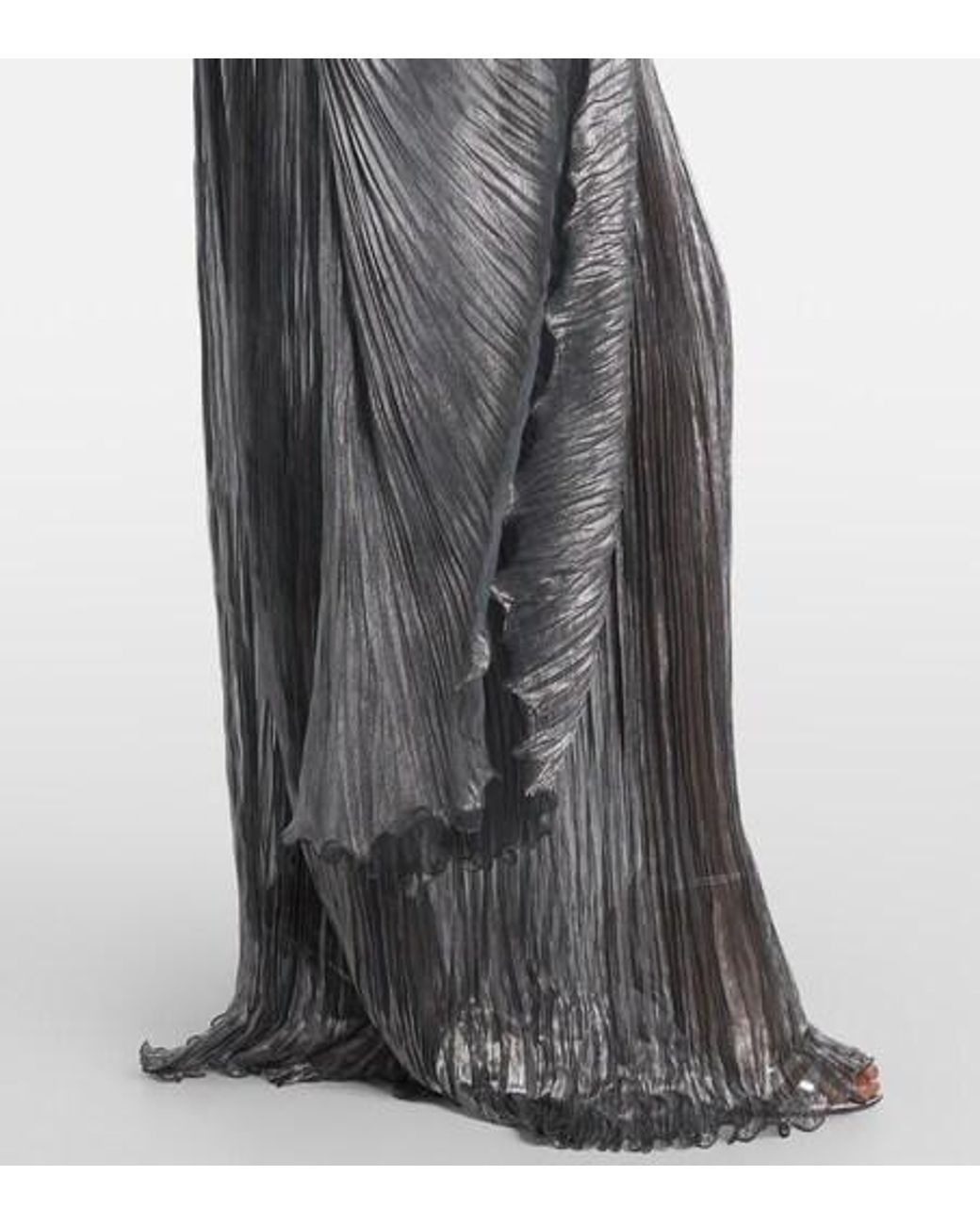 Maria Lucia Hohan Gray Catia Silk Gown