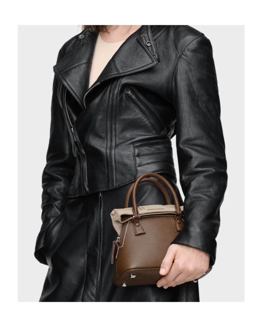 Maison Margiela Brown 5Ac Classique Micro Tote Bag