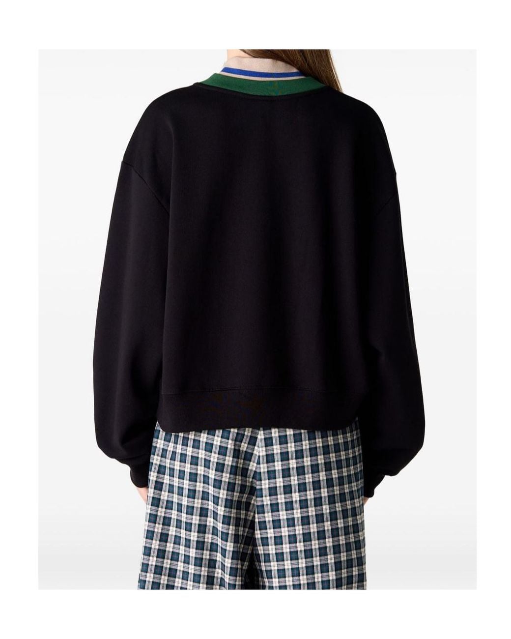 Dries Van Noten Black V-Neck Sweatshirt