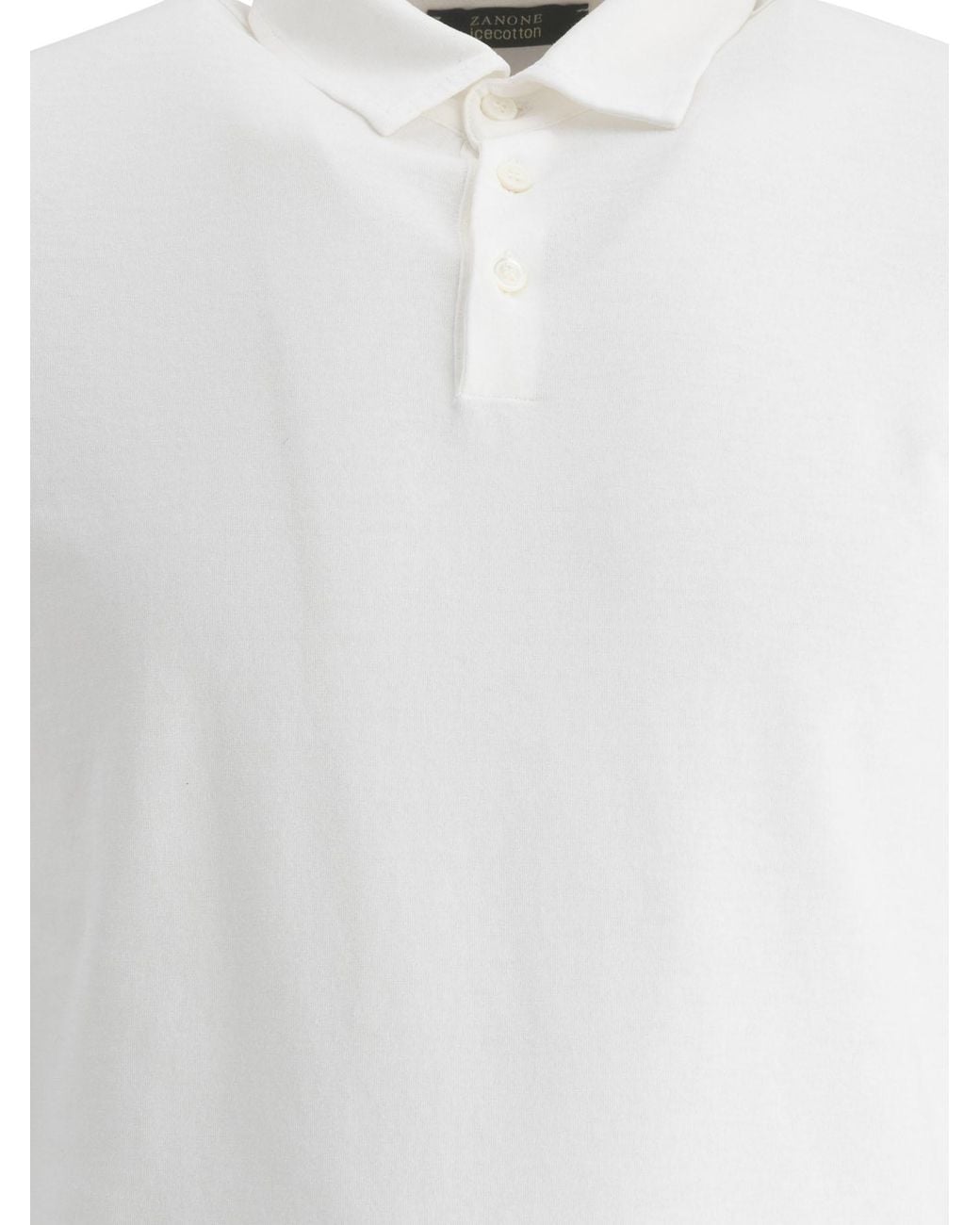 Zanone White Classic Polo Shirt for men
