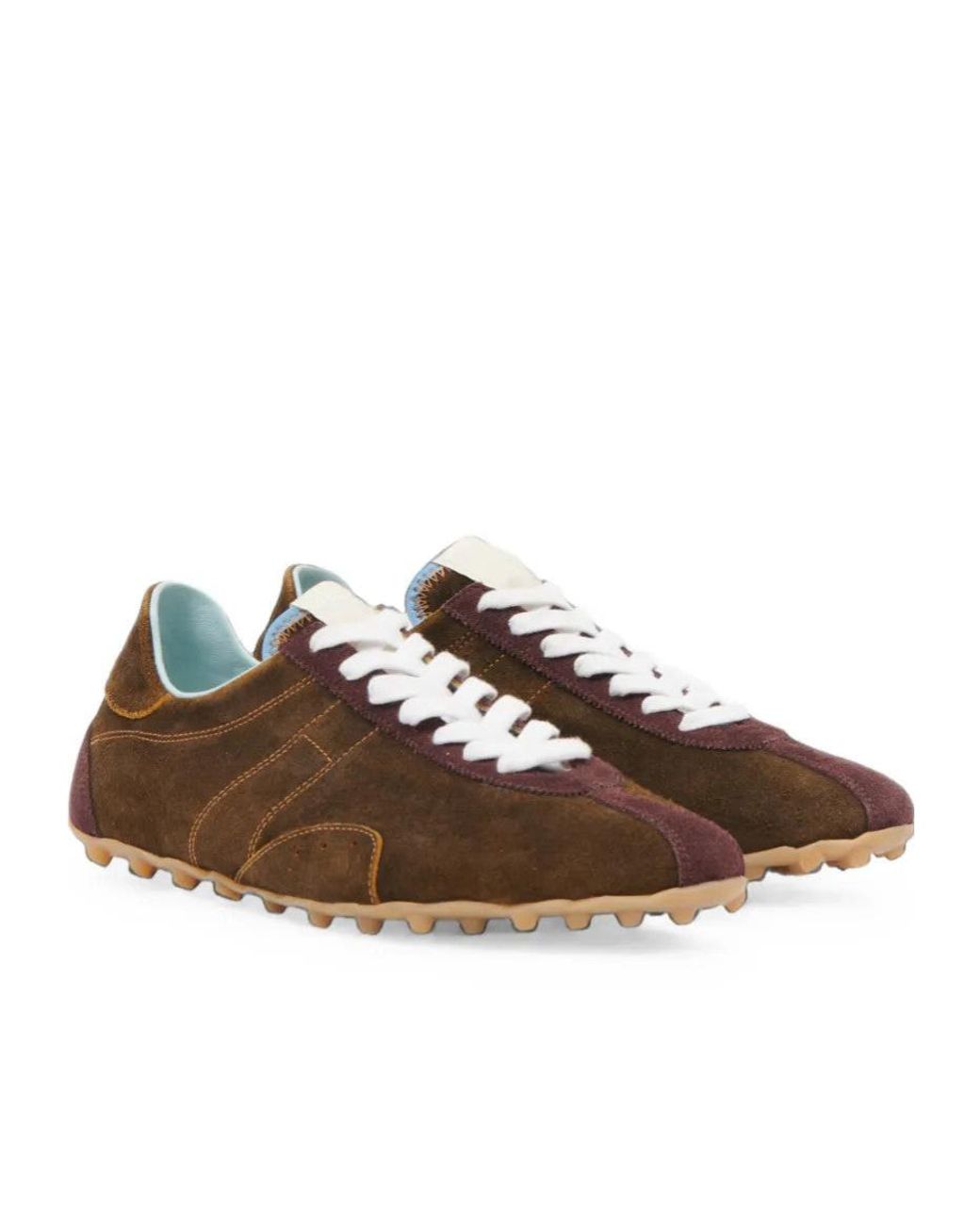 Maison Margiela Brown Sprinters Sneakers Washed Suede