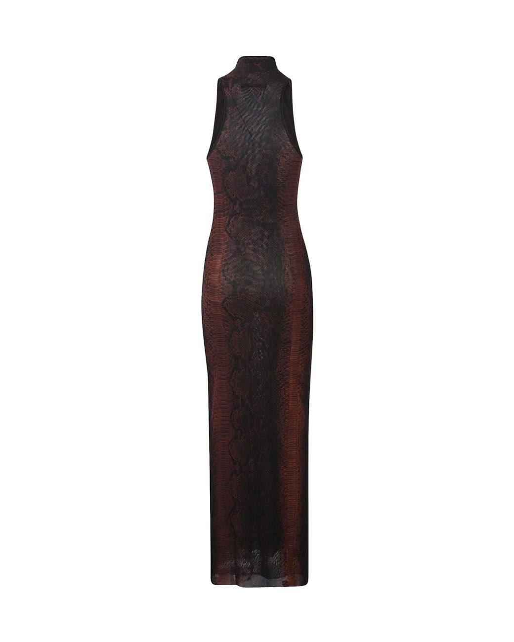 Jean Paul Gaultier Purple High Neck Long Dress