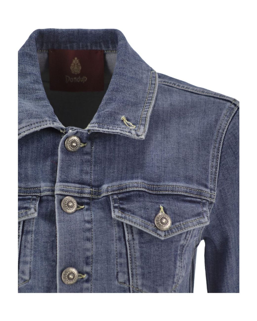 Dondup Blue Single-Breasted Denim Jacket