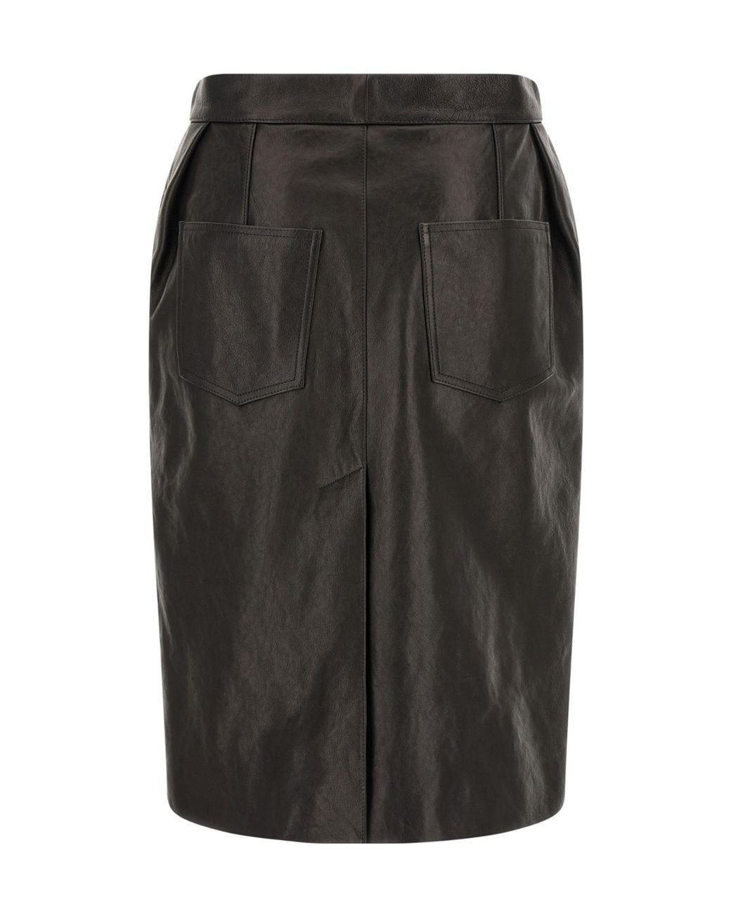 Magda Butrym Black Pleated Midi Skirt