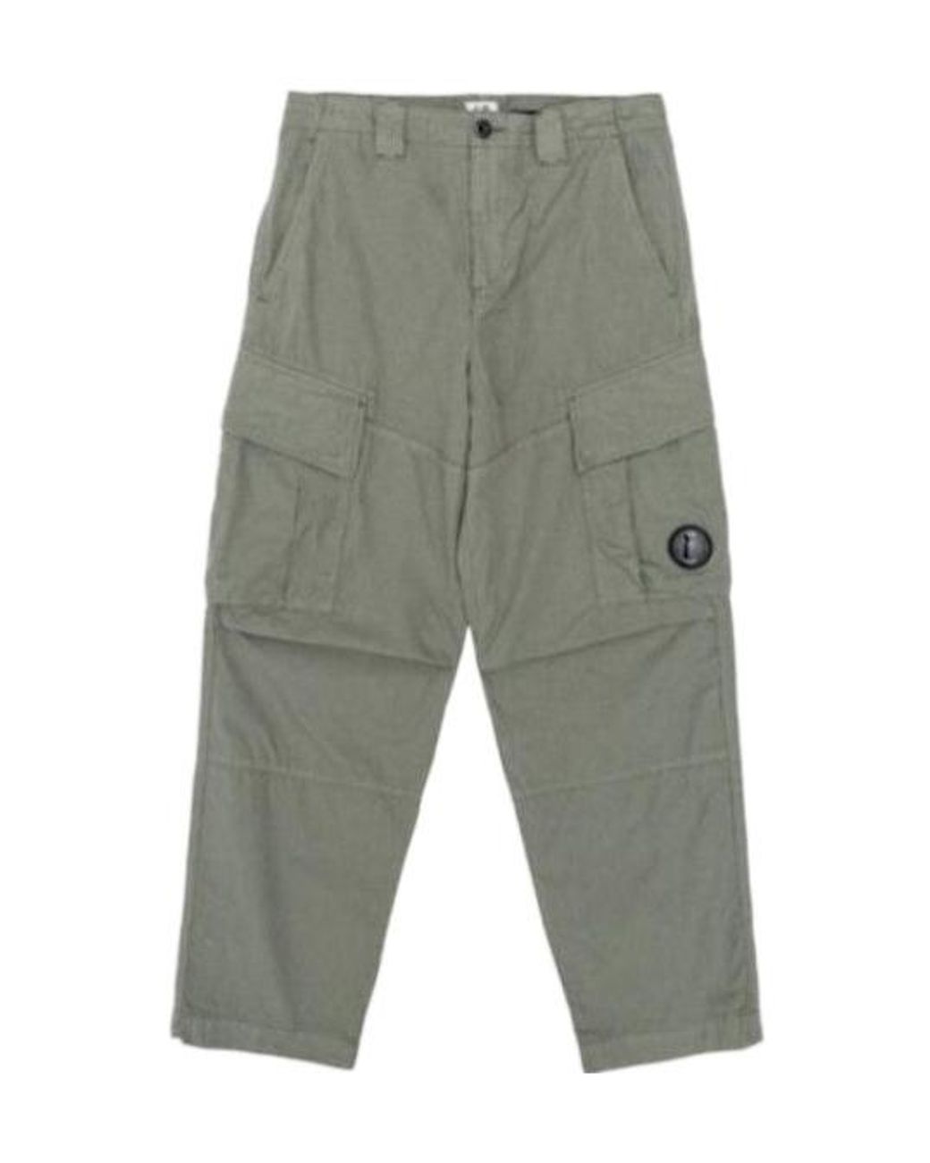 C P Company Gray Lens-Detail Cargo Pants for men