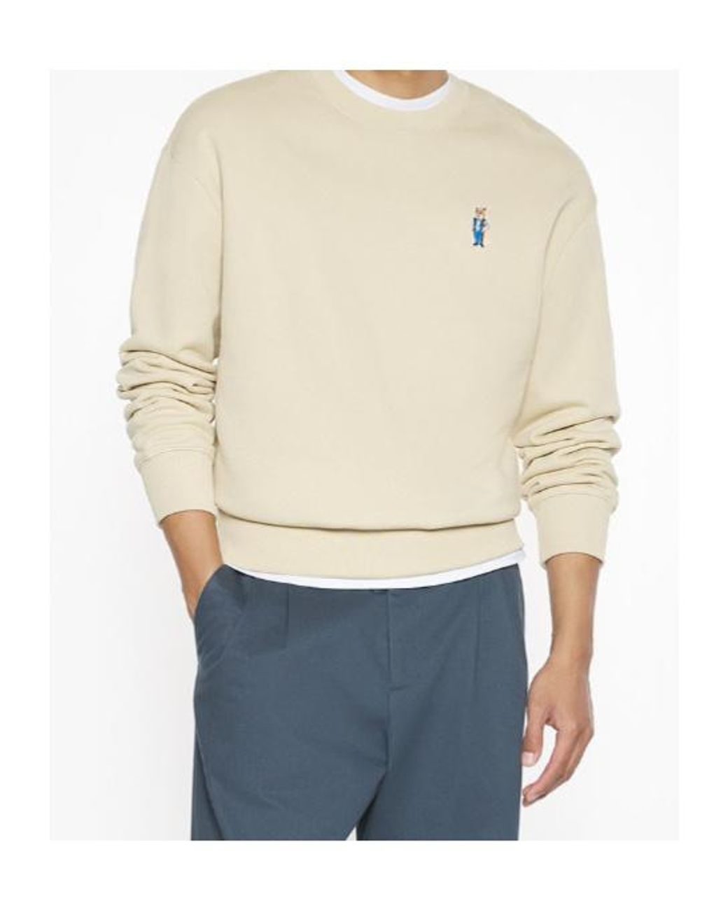 Maison Kitsuné Natural Maison Kitsuné Dressed Fox Comfort Sweatshirt for men