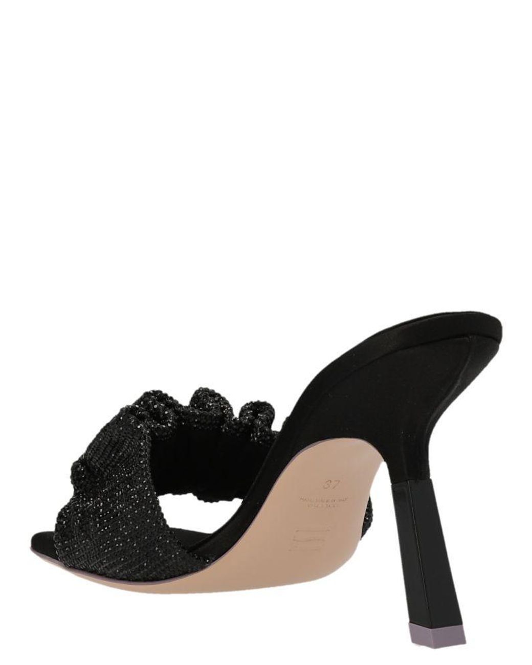 Sebastian Milano Black Glamour Cher Sandals