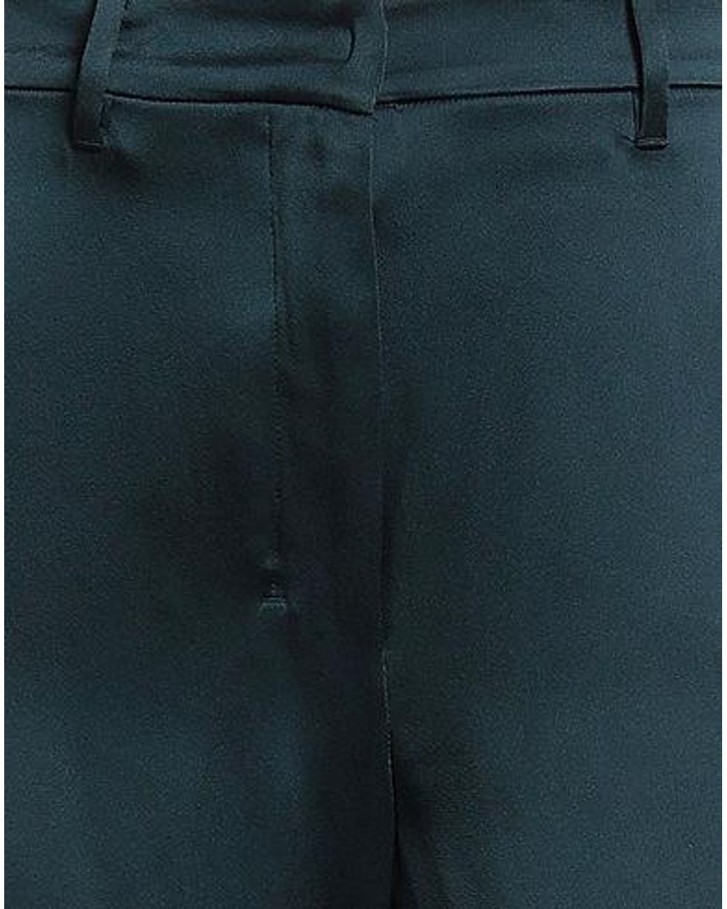 Max Mara Blue Solid-Colored Straight-Leg Pants