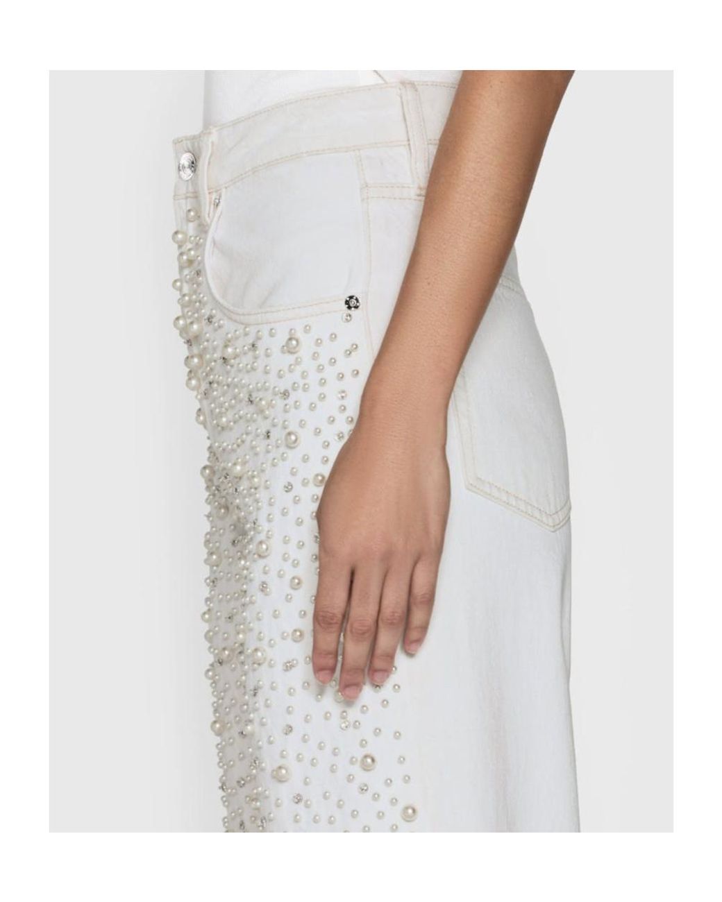 FRAME White Waist Belt Loop Jeans