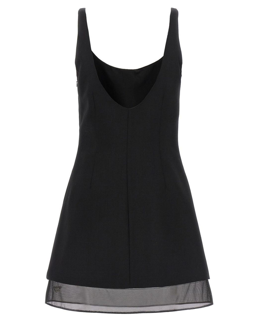 Prada Black Wool Short Dress Clothing