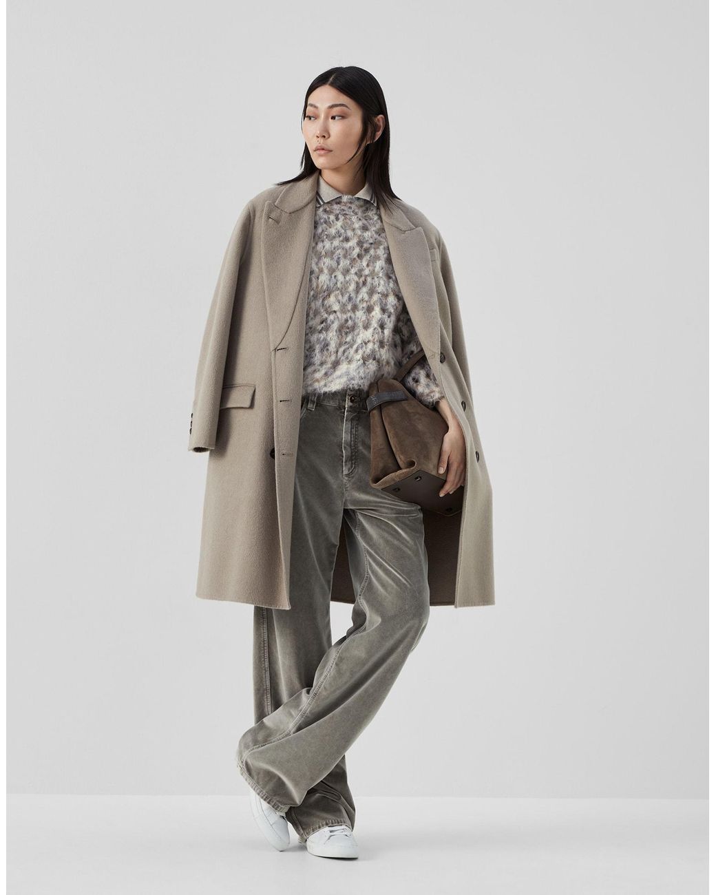 Brunello Cucinelli Natural Fluffy Net Open-Knit Jumper