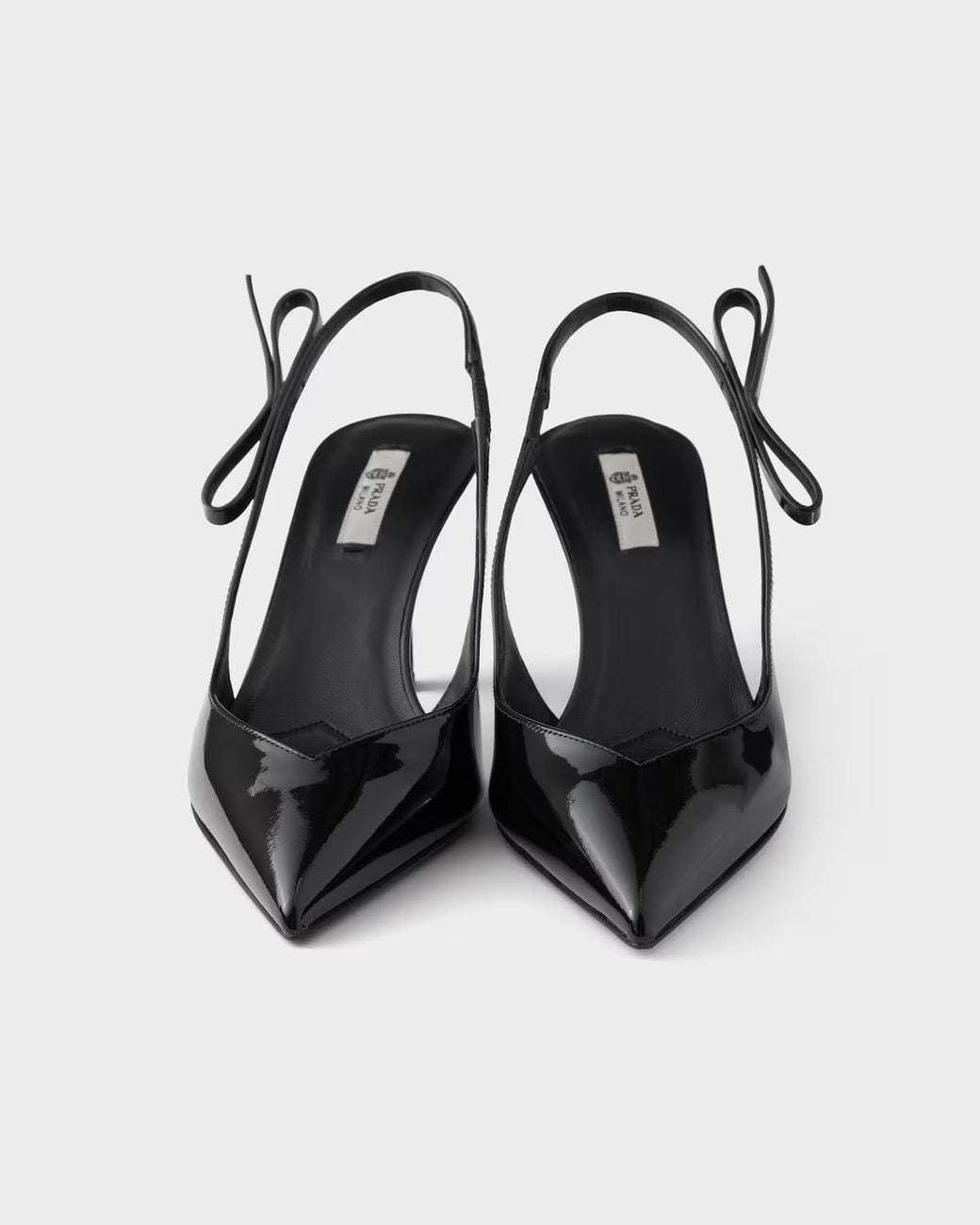 Prada Black Pointed-Toe Slingback Pumps