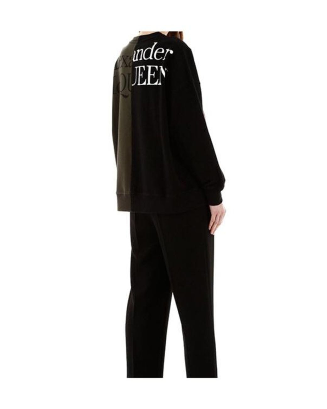 McQueen Black Rose Printed Casual Sweater