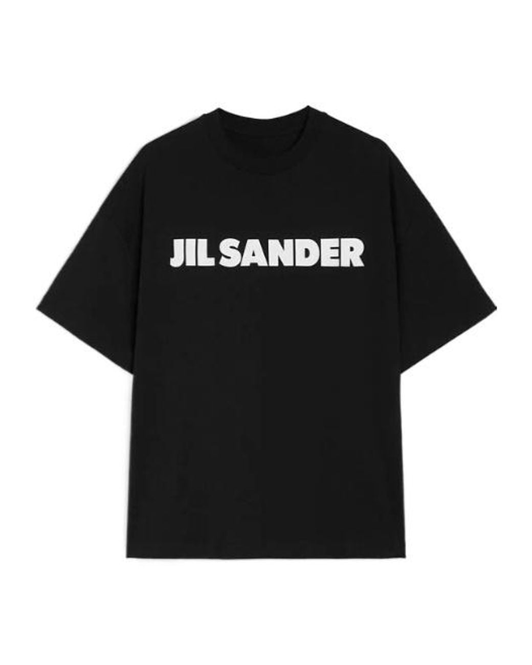 Jil Sander Blue Logo Printed Crewneck T-Shirt for men
