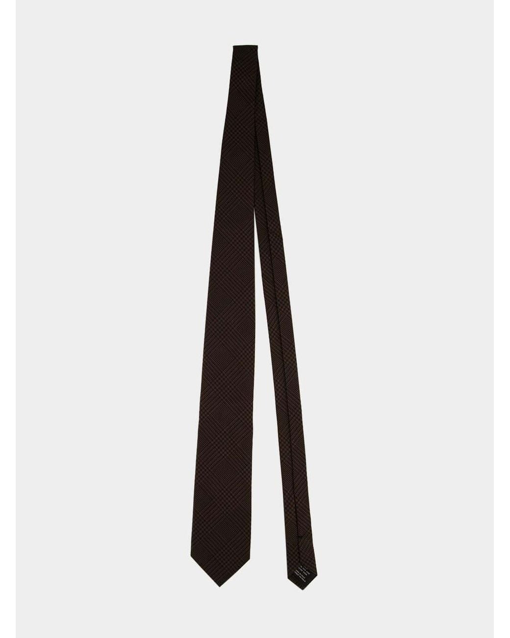 Tom Ford Black Houndstooth Silk Tie for men