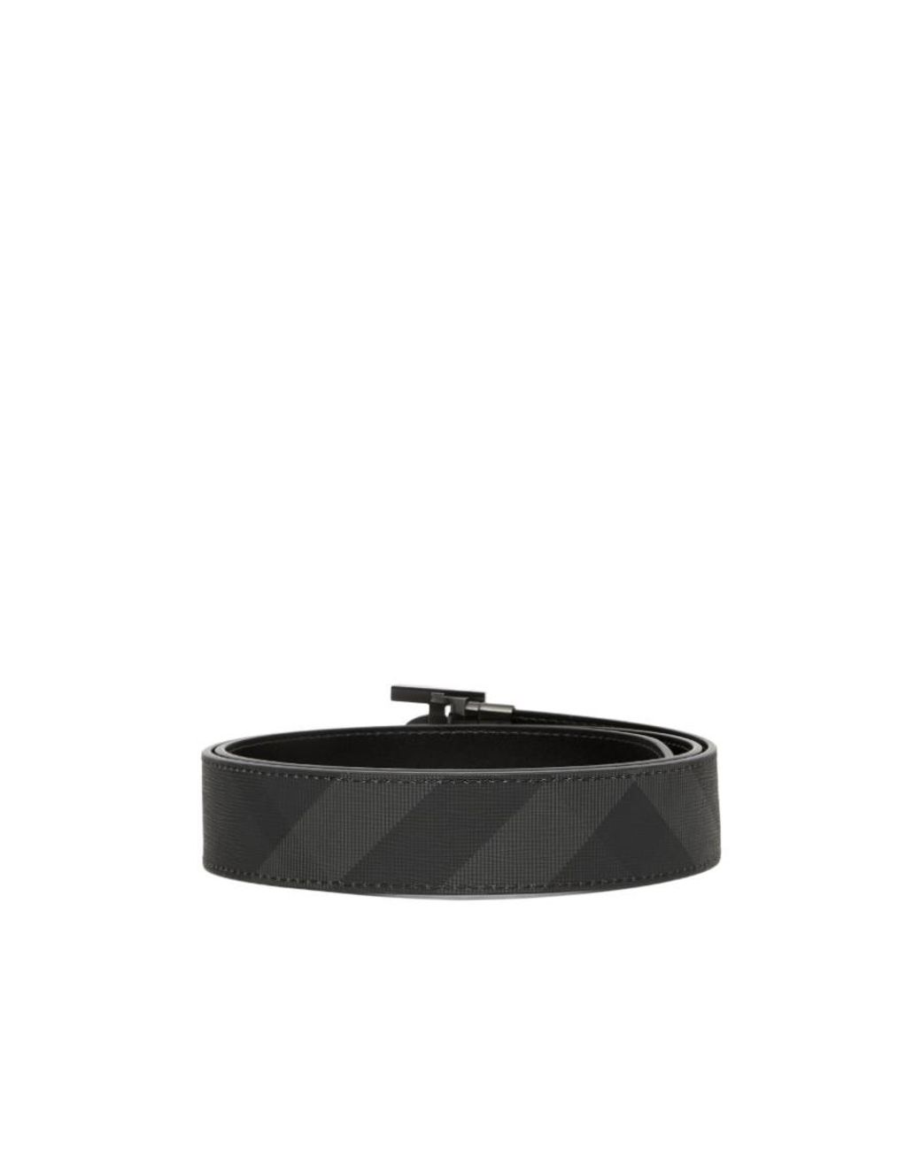 Burberry White Monogram Buckle Reversible Belt for men