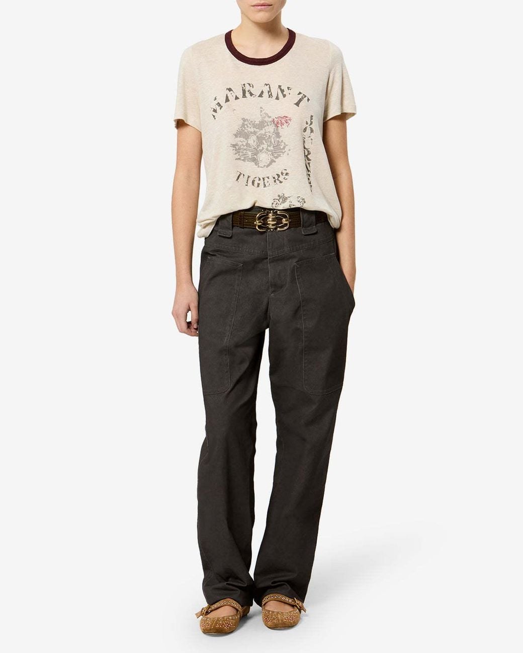 Isabel Marant Natural Étoile Kiliann Graphic T-Shirt