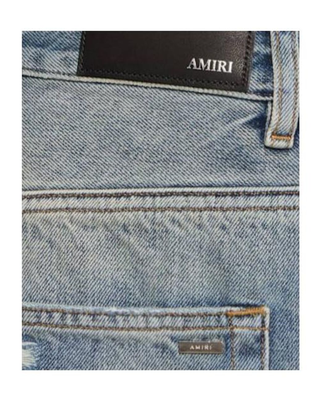 Amiri Blue Suede Straight Mx1 Jeans for men