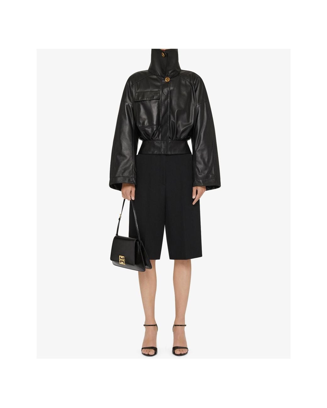 Givenchy Black Wool Longline Shorts