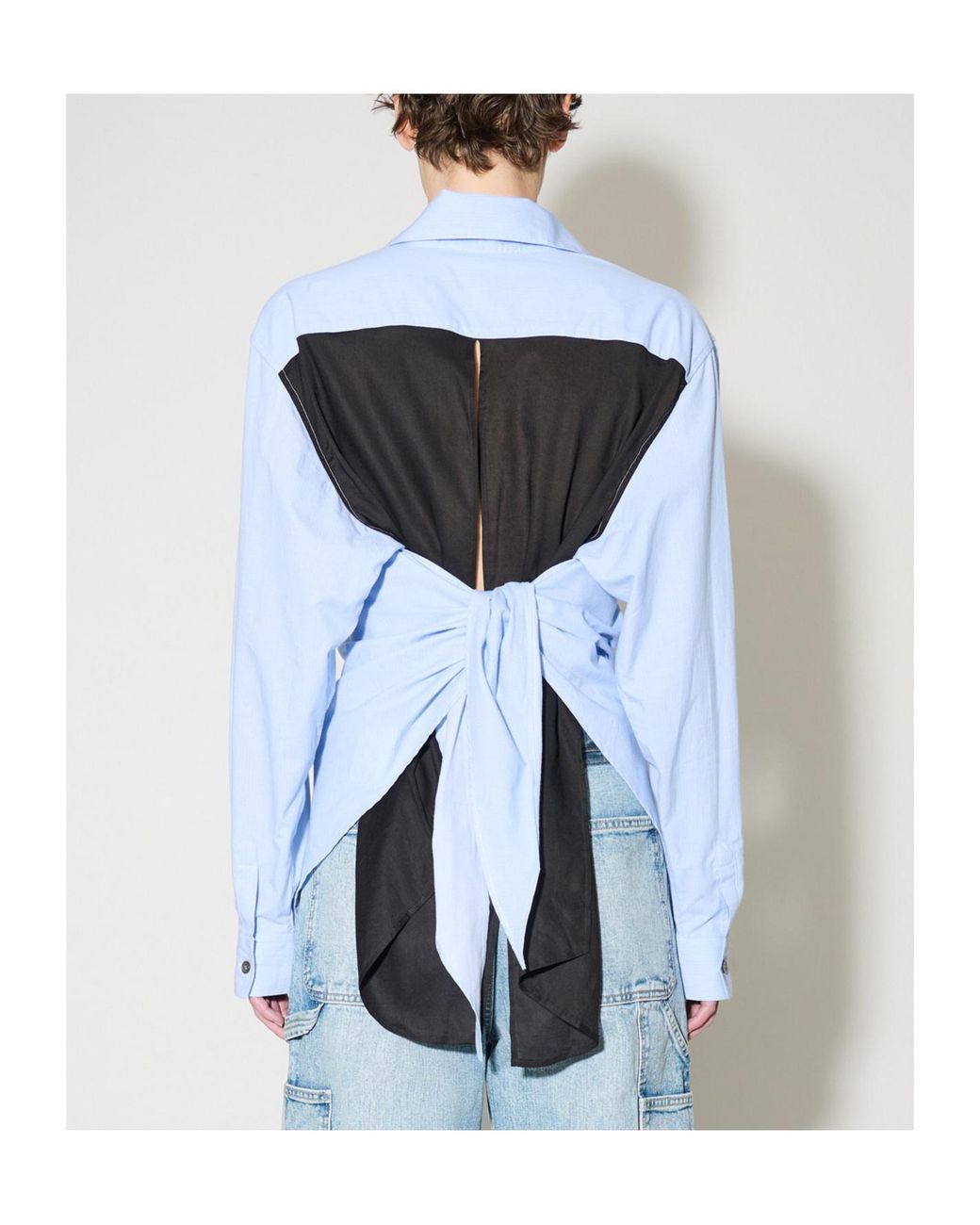 Our Legacy Blue Contrast Striped Cotton Shirt for men