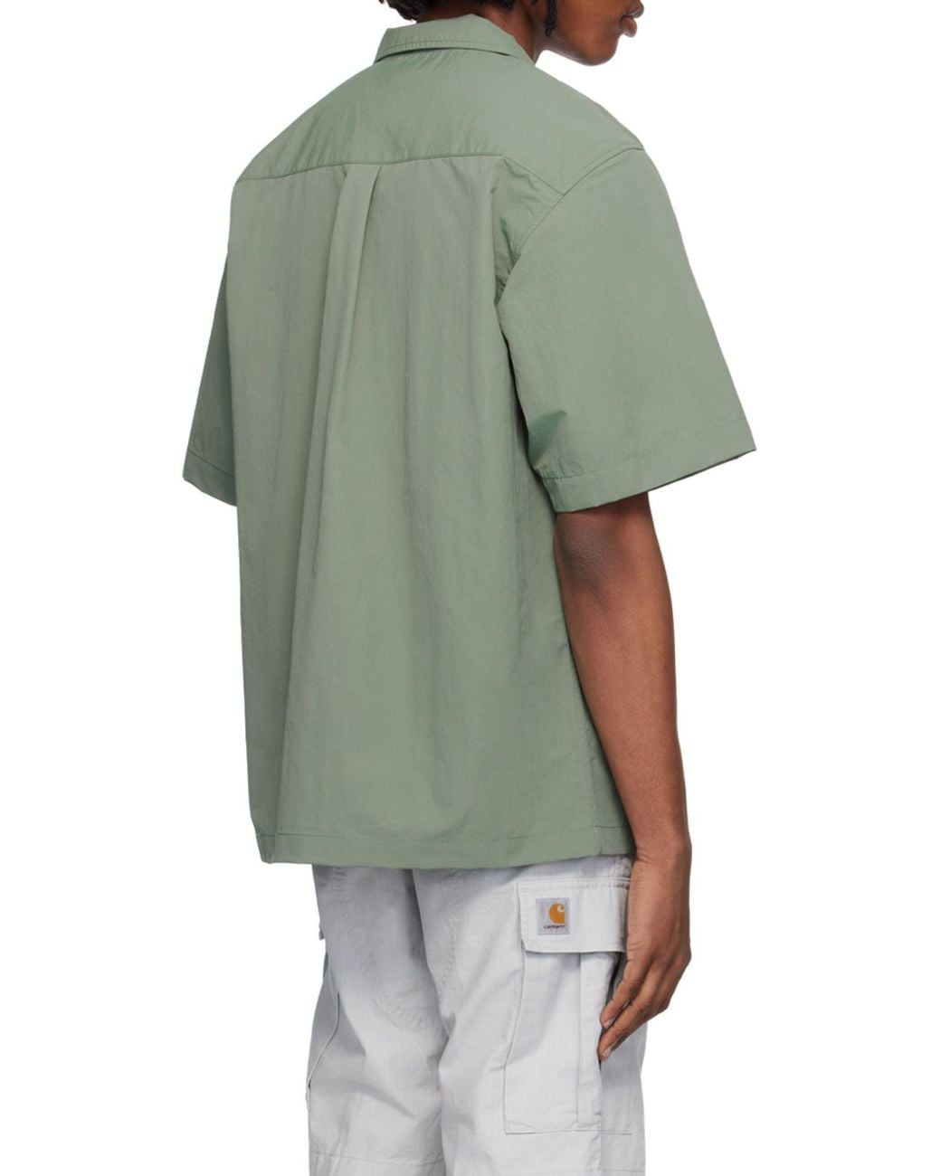 Carhartt Green Evers Camp-Collar Ripstop Short-Sleeved Shirt for men