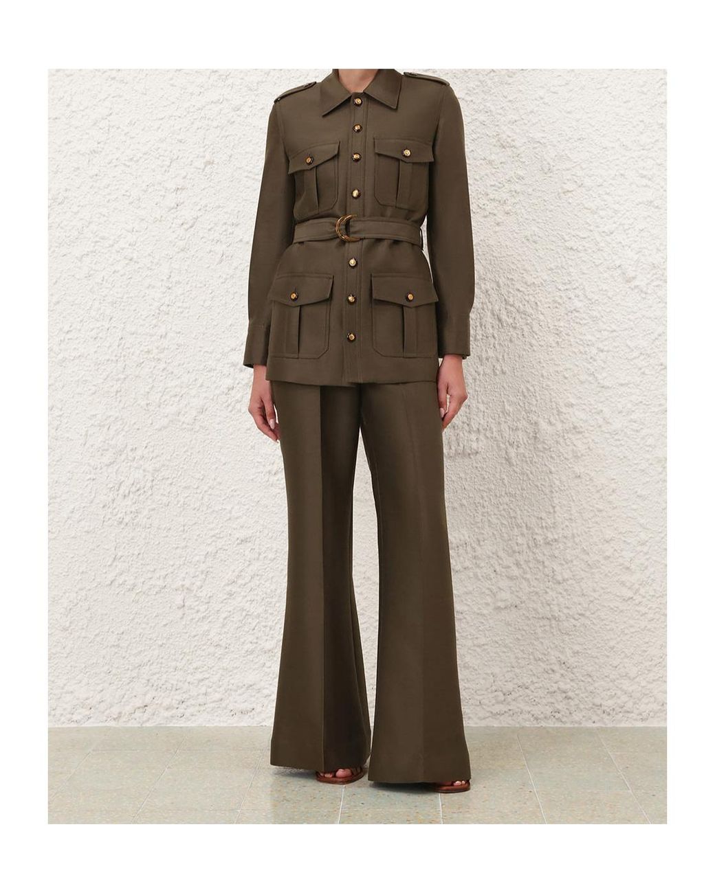 Zimmermann Brown Belt Loop Trousers