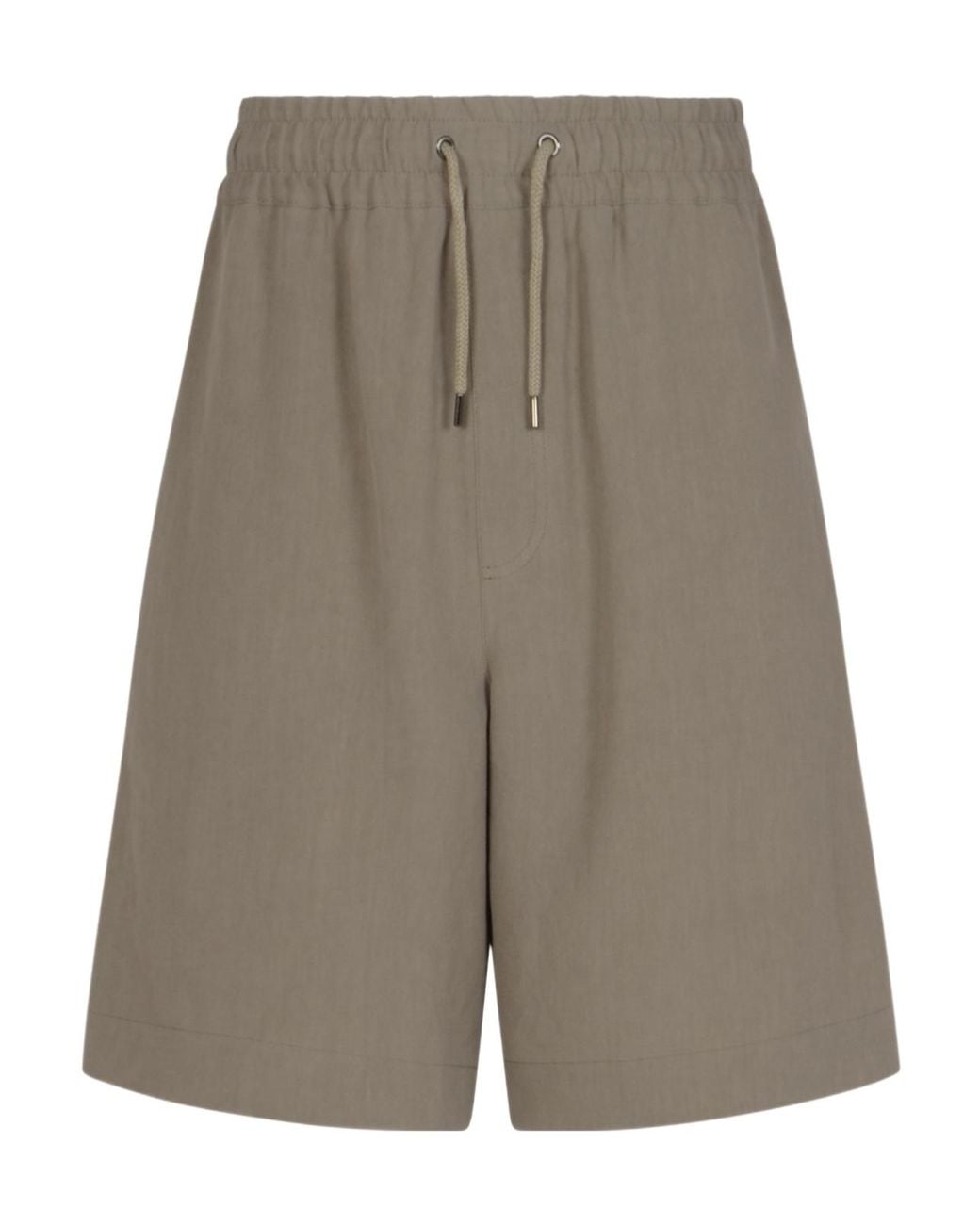 Giorgio Armani Gray Relaxed Fit Drawstring Shorts for men
