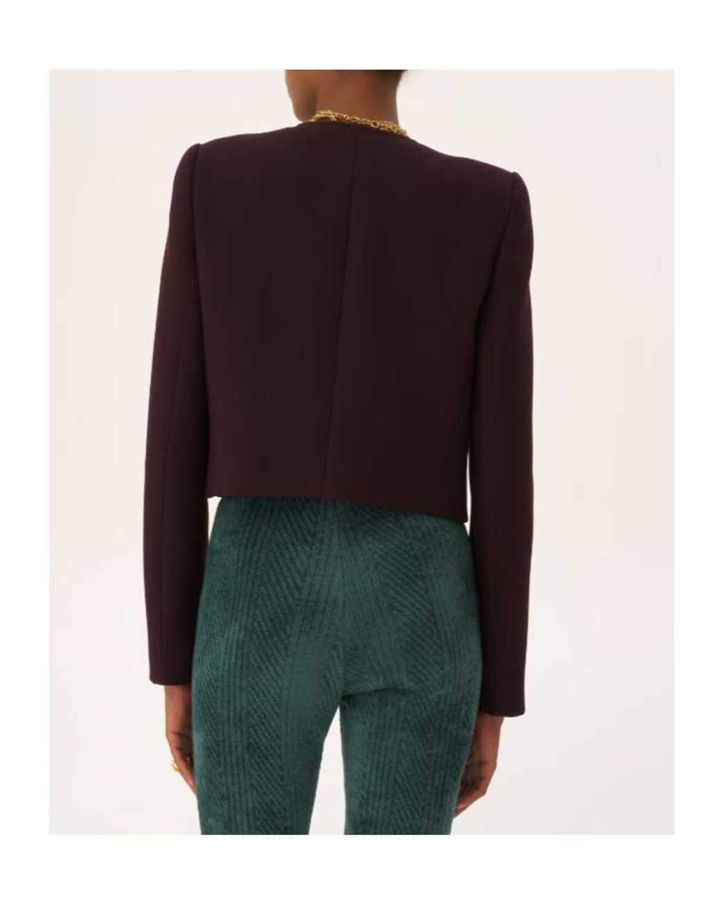 Chloé Black Collarless Cropped Jacket