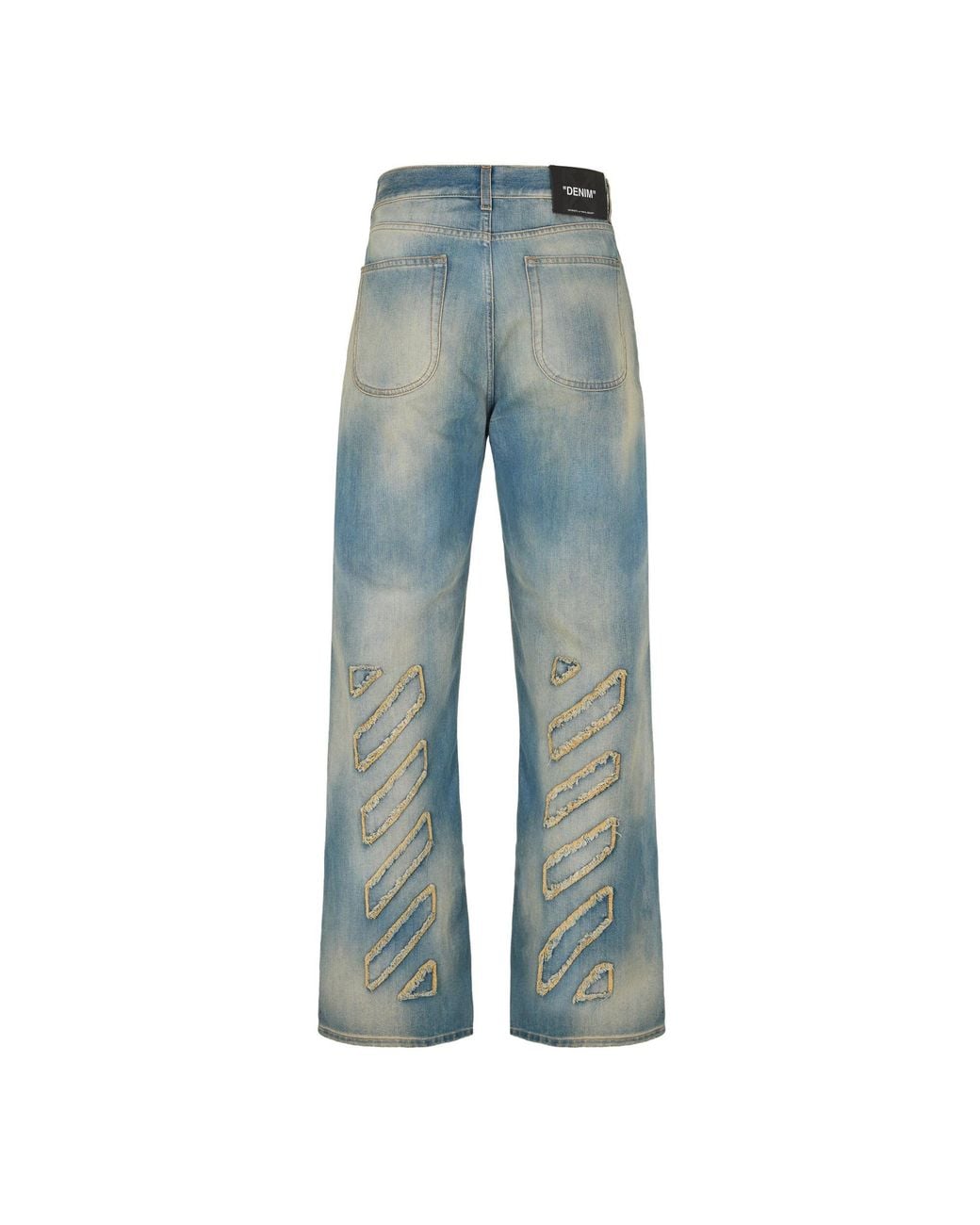 Off-White c/o Virgil Abloh Blue Solid-Color Casual Pants for men