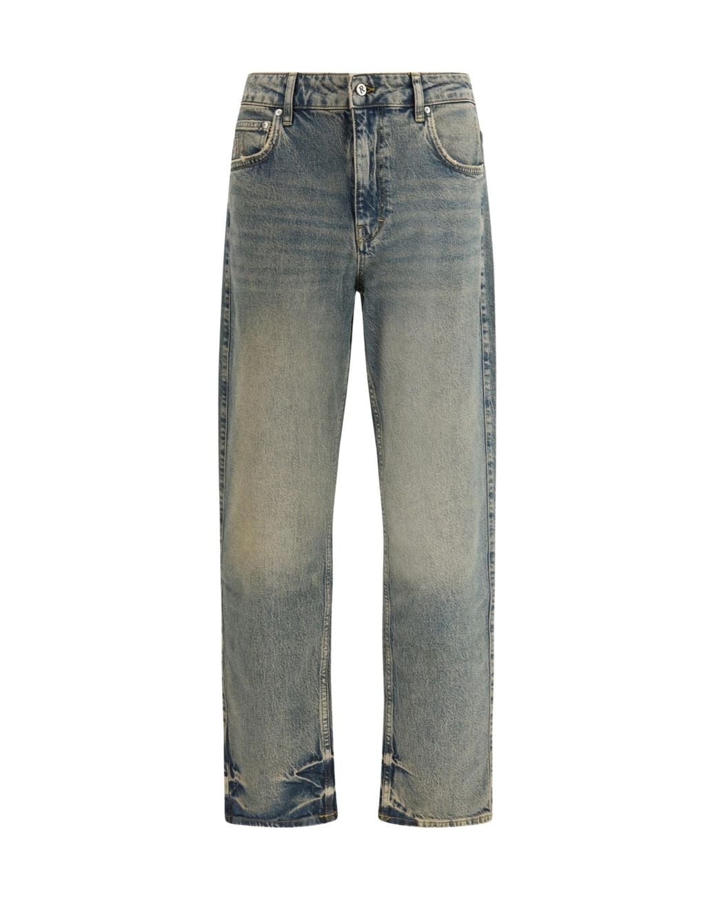 Represent Gray Belt-Loop Pocket Jeans for men